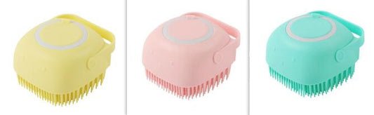 Pet Grooming Bath Brush for Dogs & Cats – Silicone Massage Shampoo Brush