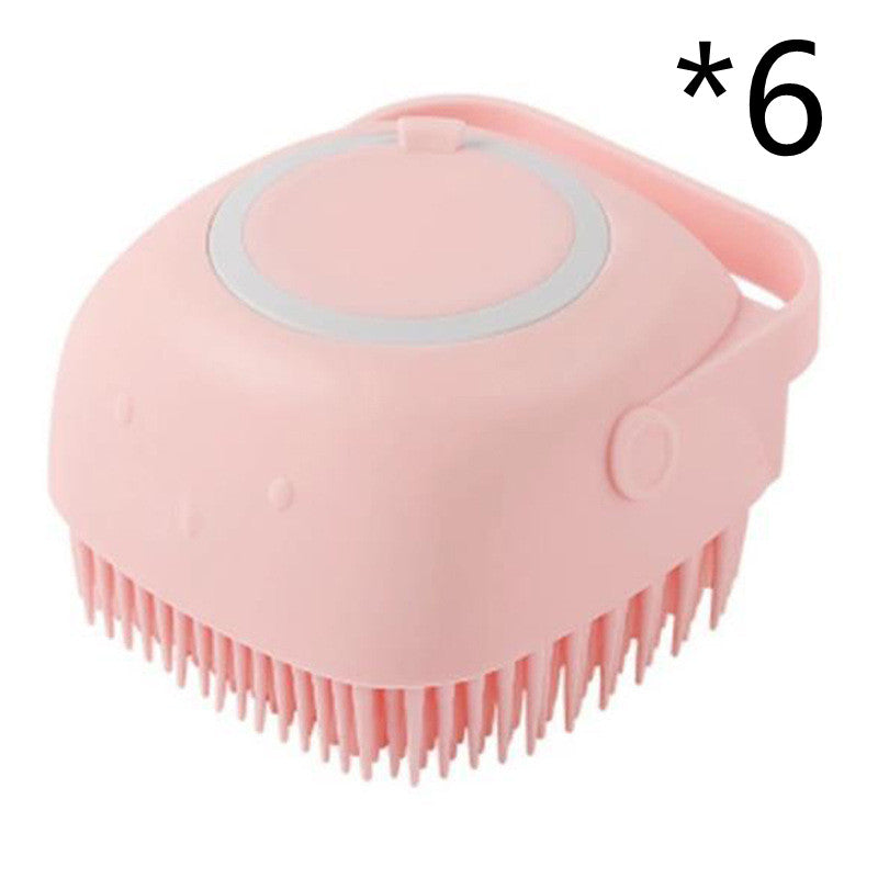 Pet Grooming Bath Brush for Dogs & Cats – Silicone Massage Shampoo Brush