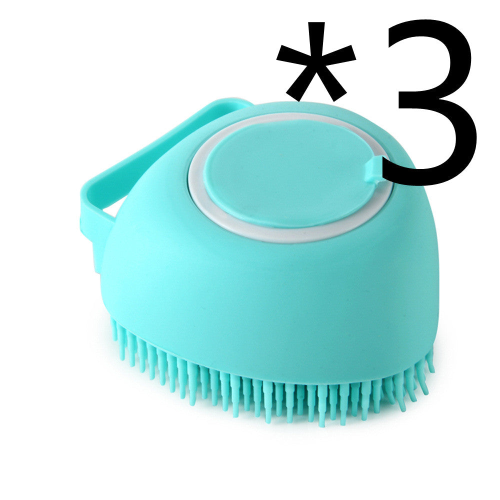 Pet Grooming Bath Brush for Dogs & Cats – Silicone Massage Shampoo Brush