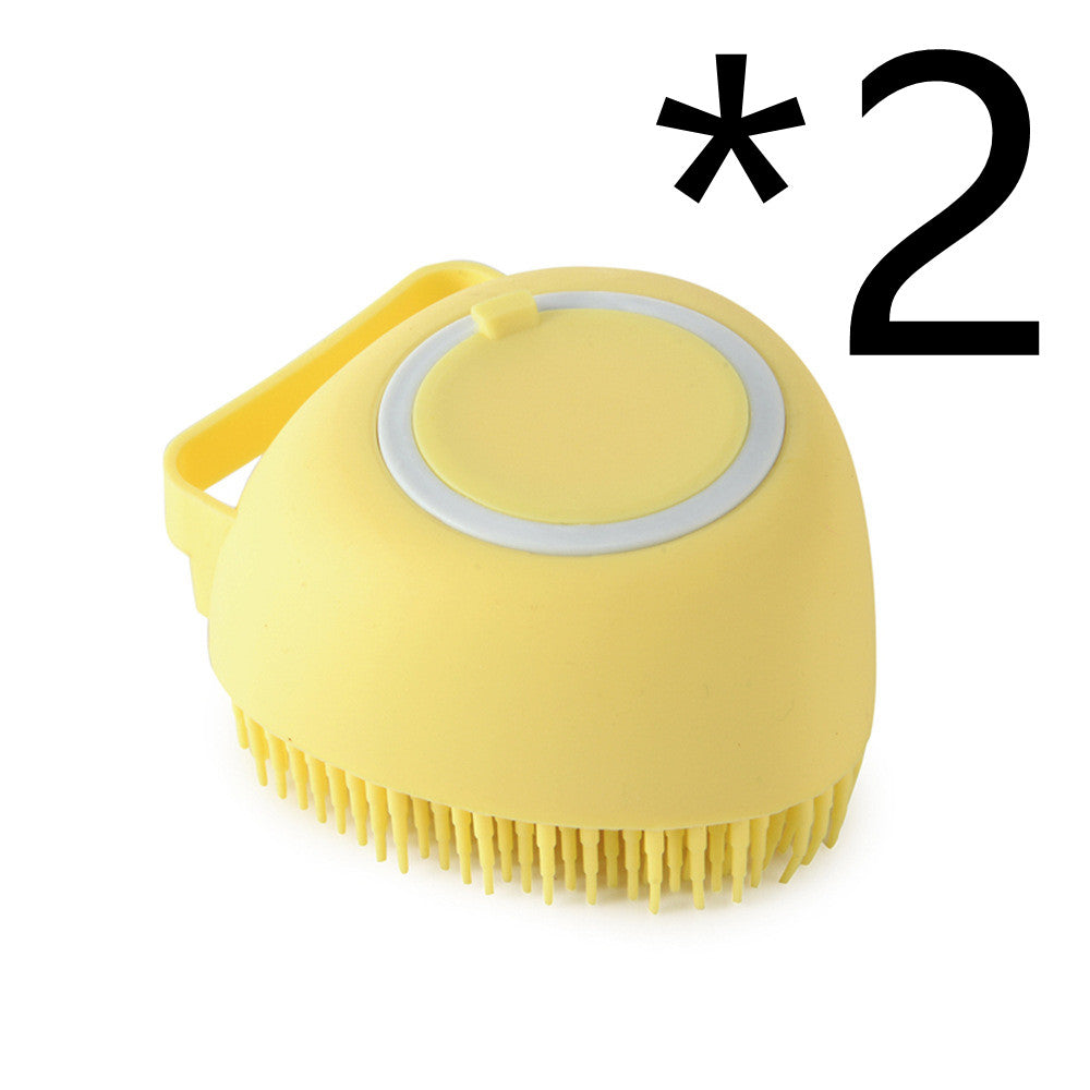 Pet Grooming Bath Brush for Dogs & Cats – Silicone Massage Shampoo Brush