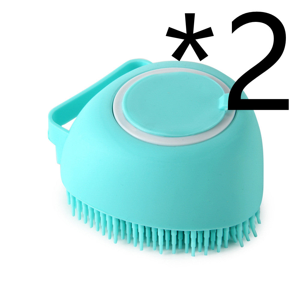 Pet Grooming Bath Brush for Dogs & Cats – Silicone Massage Shampoo Brush