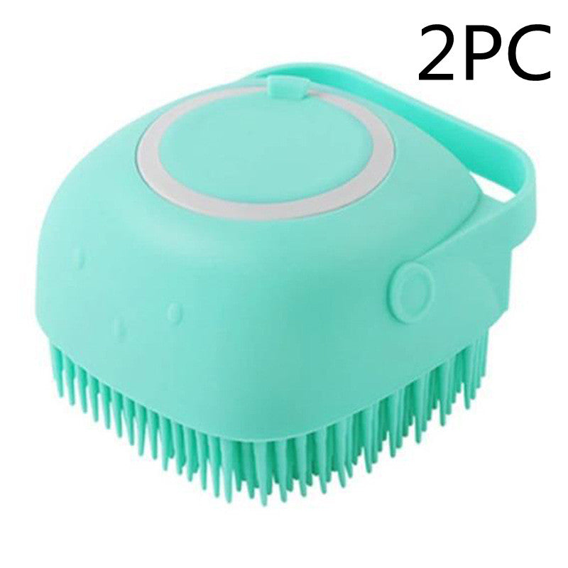 Pet Grooming Bath Brush for Dogs & Cats – Silicone Massage Shampoo Brush