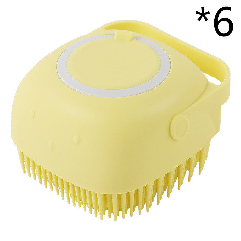Pet Grooming Bath Brush for Dogs & Cats – Silicone Massage Shampoo Brush