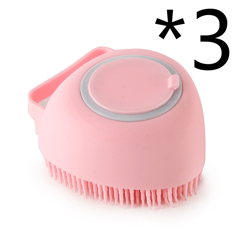 Pet Grooming Bath Brush for Dogs & Cats – Silicone Massage Shampoo Brush